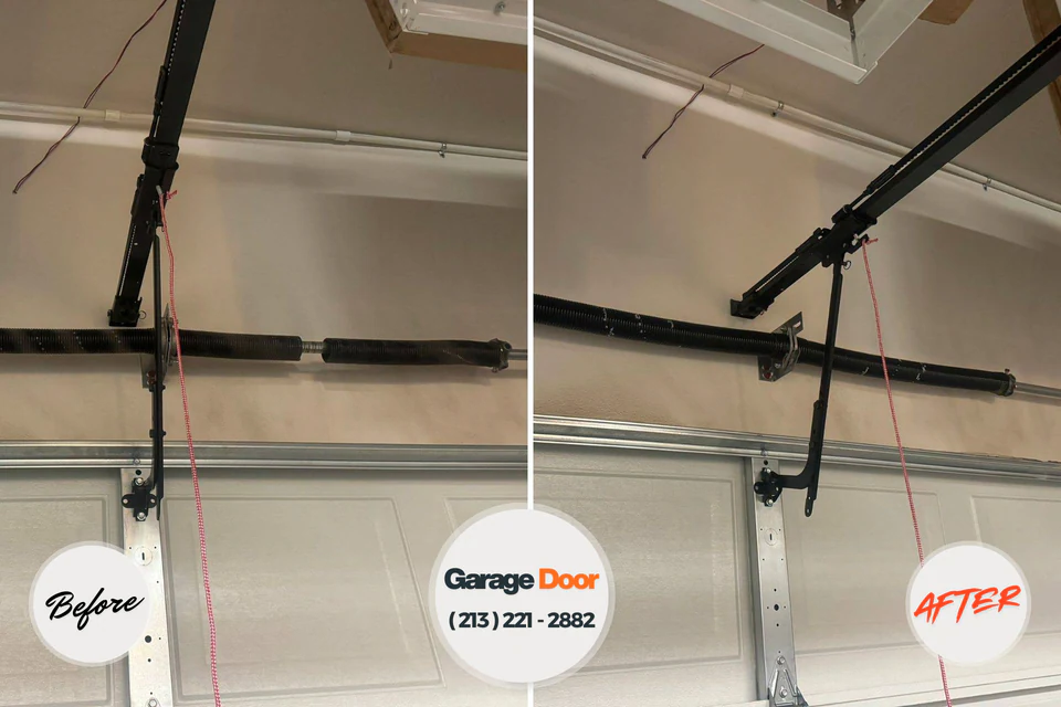 Before and after: garage door repair Tulelake, CA